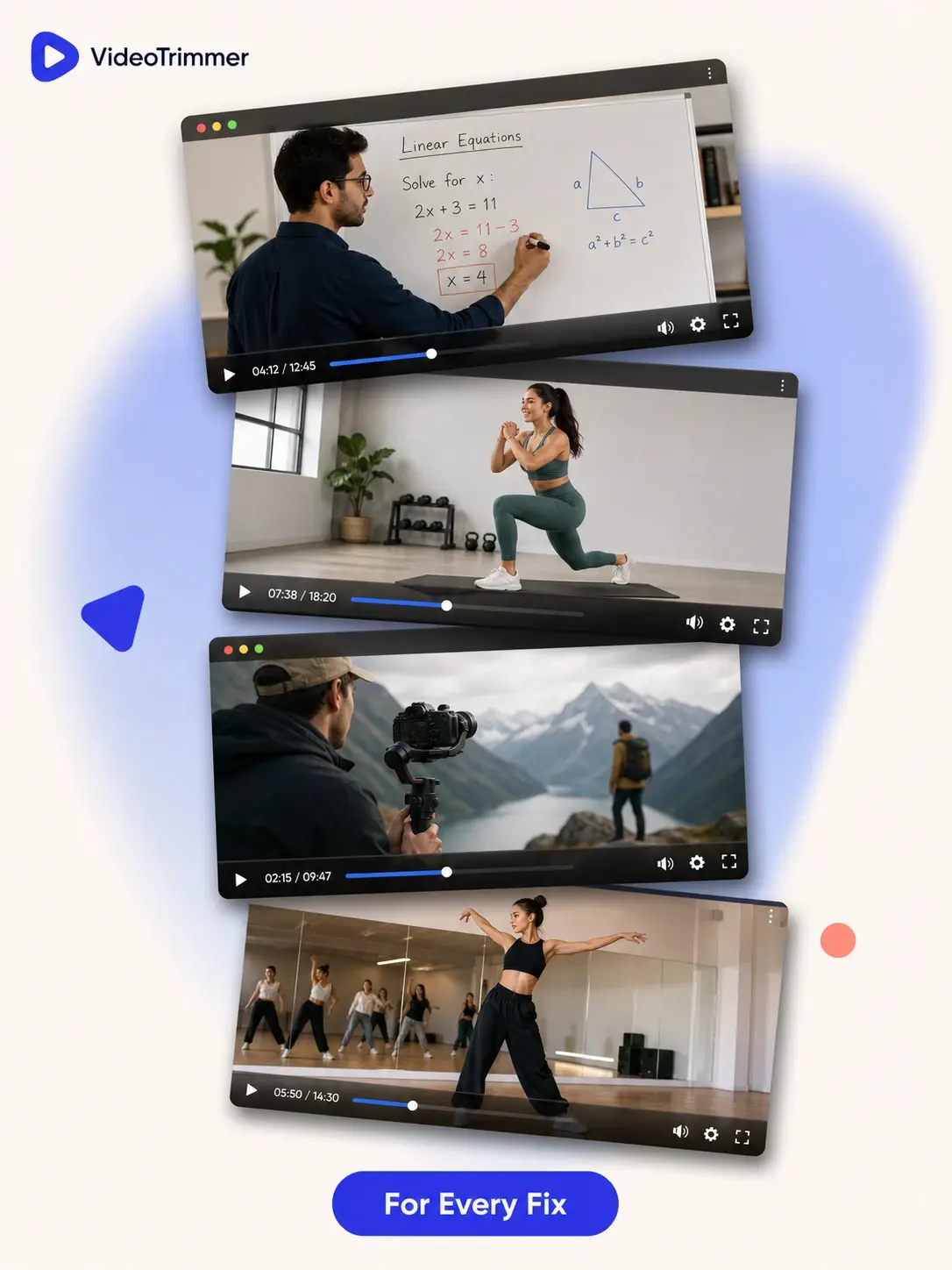 Video mirror tool used by tutors, coaches, and content creators