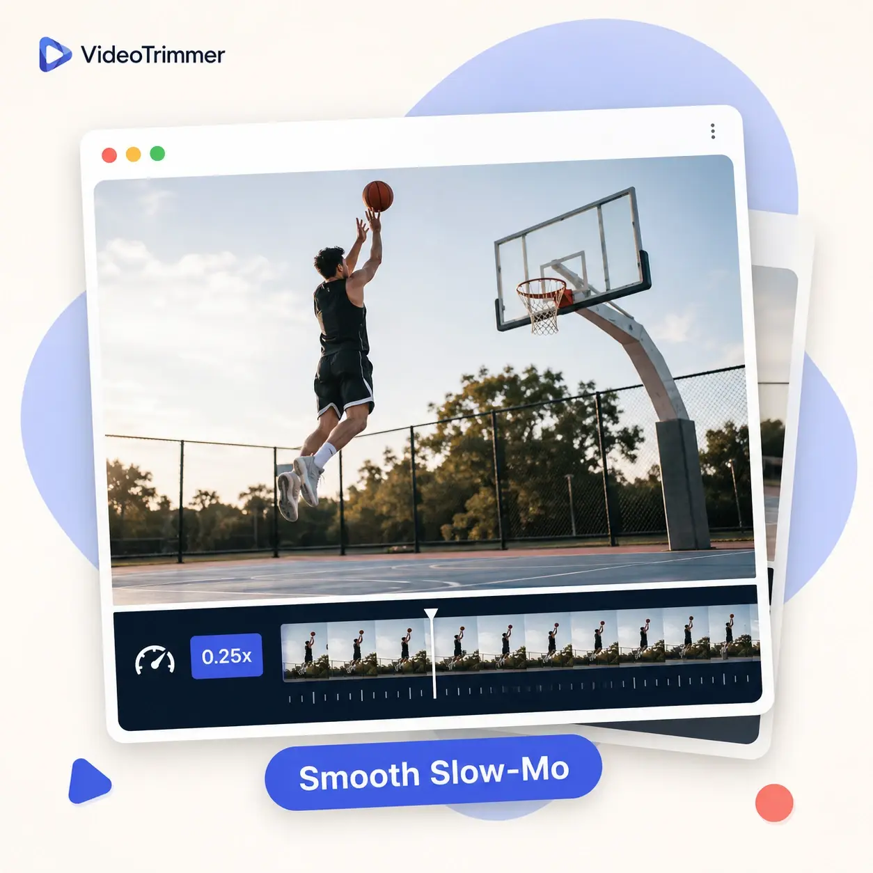 Video speed changer slowing down footage for review